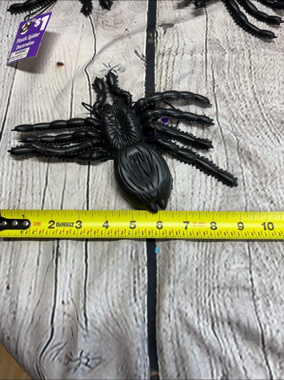 Halloween Black Spider Party Decorations - Pack of 4